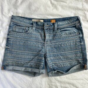 Pilcro Denim shorts with embroidery